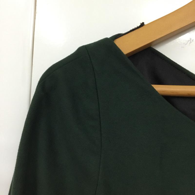 ザラウーマン ZARA WOMAN ワンピース ひざ丈スカート S 無地 緑 / グリーン /  レディース USED 古着 中古 10073354