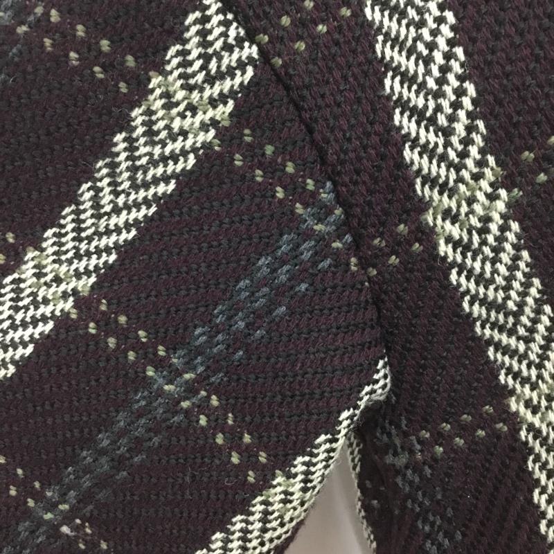 ジーナシス JEANASIS ジャケット、上着 ジャンパー、ブルゾン JS071286MC ツイードフリンジショートジャケット FREE チェック 紫 / パープル / X 白 / ホワイト / X 黒 / ブラック / X 灰 / グレー / X カーキ / カーキ /  レディース USED 古着 中古 10073359