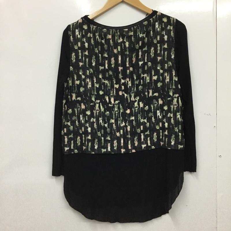 ザラ ZARA カットソー 長袖 S 無地 X 総柄 マルチカラー / マルチカラー /  レディース USED 古着 中古 10073363