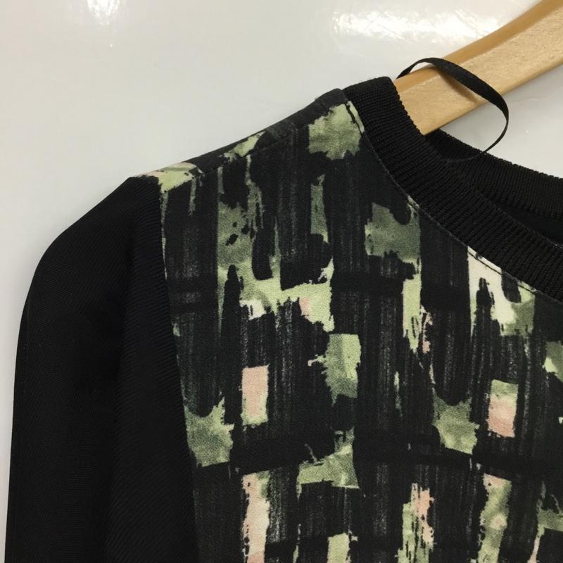 ザラ ZARA カットソー 長袖 S 無地 X 総柄 マルチカラー / マルチカラー /  レディース USED 古着 中古 10073363