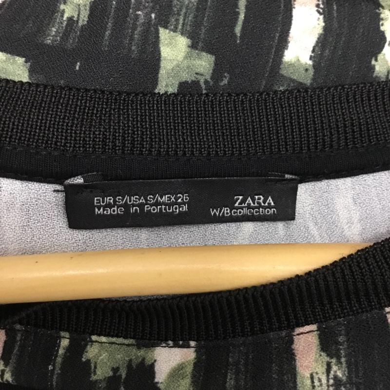 ザラ ZARA カットソー 長袖 S 無地 X 総柄 マルチカラー / マルチカラー /  レディース USED 古着 中古 10073363