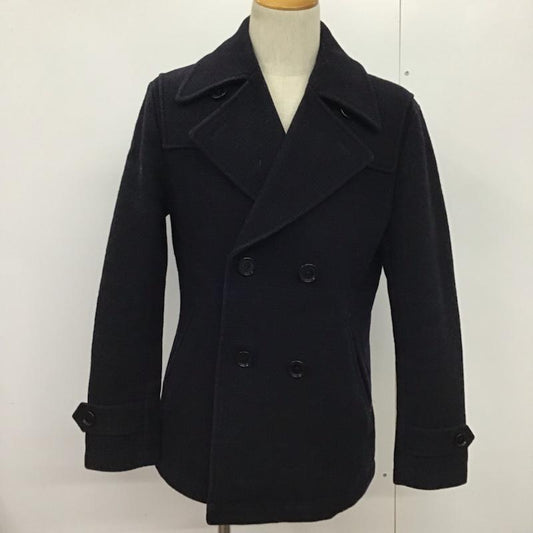 バーバリーブラックレーベル BURBERRY BLACK LABEL コート ピーコート D1F70-213-28 L 無地 紺 / ネイビー /  メンズ USED 古着 中古 10073399