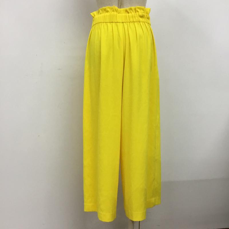 ザラ ZARA ボトムス ボトムス S 無地 黄 / イエロー /  レディース USED 古着 中古 10073431