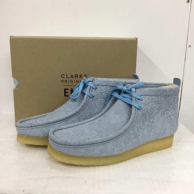 クラークス Clarks ブーツ ショートブーツ Wallabee Boot 26163422 END オックスフォード フラワーズ UK7.5 箱有  水色 / ライトブルー /  メンズ USED 古着 中古 10073450