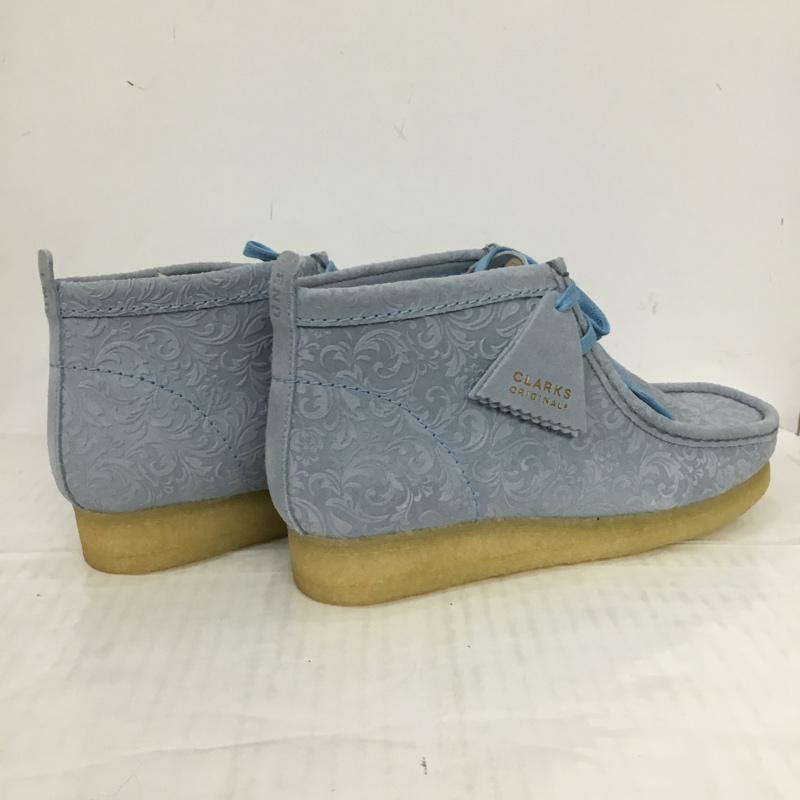 クラークス Clarks ブーツ ショートブーツ Wallabee Boot 26163422 END オックスフォード フラワーズ UK7.5 箱有  水色 / ライトブルー /  メンズ USED 古着 中古 10073450