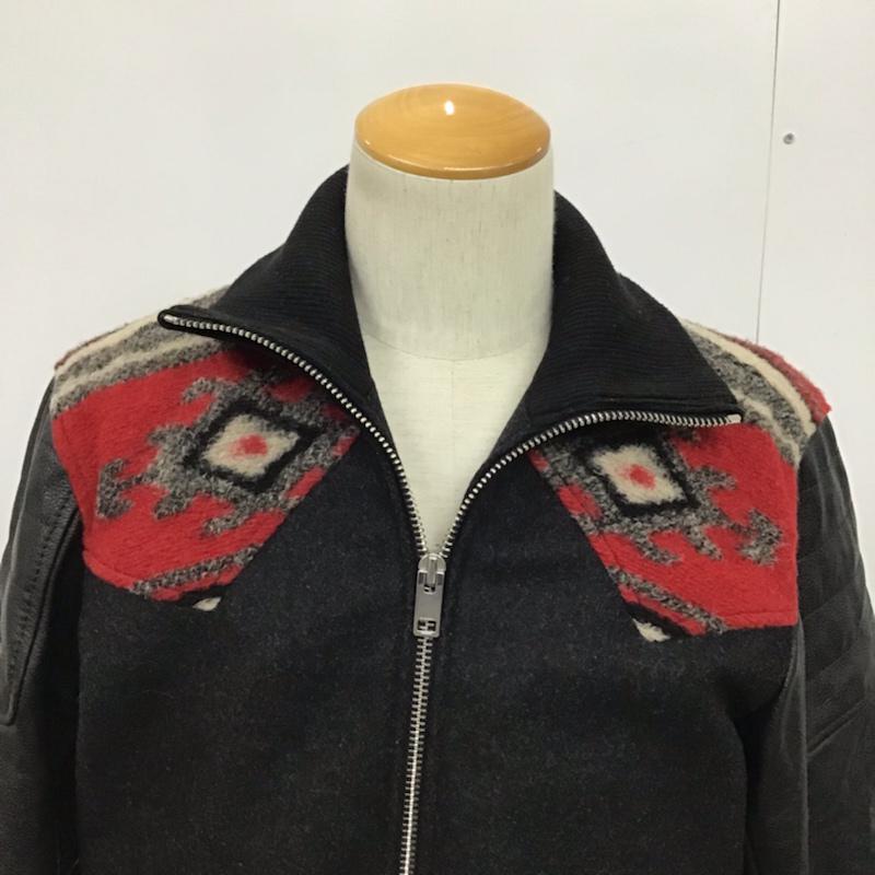 ディーゼル DIESEL ジャケット、上着 ジャケット、ブレザー 袖レザー M ネイティブ柄 黒 / ブラック /  メンズ USED 古着 中古 10073462