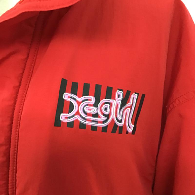 エックスガール X-girl ジャケット、上着 ジャケット、ブレザー 05183508 NONA9ON JUMPER 裏ボア 2WAY S ロゴ、文字 赤 / レッド /  レディース USED 古着 中古 10073506