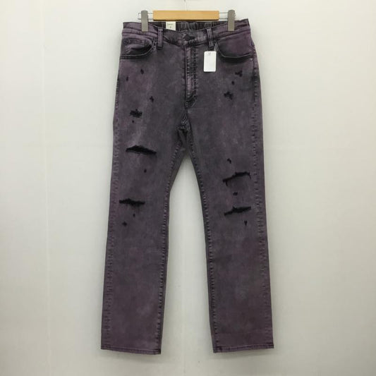 ビッグジョン Big John パンツ デニム、ジーンズ タグ付 XL ダメージ加工 紫 / パープル /  メンズ USED 古着 中古 10073508