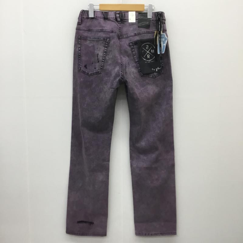 ビッグジョン Big John パンツ デニム、ジーンズ タグ付 XL ダメージ加工 紫 / パープル /  メンズ USED 古着 中古 10073508