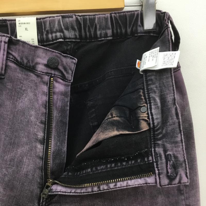 ビッグジョン Big John パンツ デニム、ジーンズ タグ付 XL ダメージ加工 紫 / パープル /  メンズ USED 古着 中古 10073508