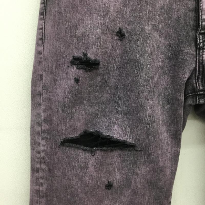 ビッグジョン Big John パンツ デニム、ジーンズ タグ付 XL ダメージ加工 紫 / パープル /  メンズ USED 古着 中古 10073508