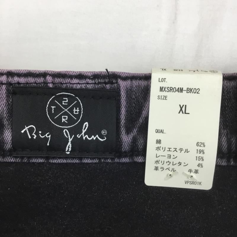 ビッグジョン Big John パンツ デニム、ジーンズ タグ付 XL ダメージ加工 紫 / パープル /  メンズ USED 古着 中古 10073508