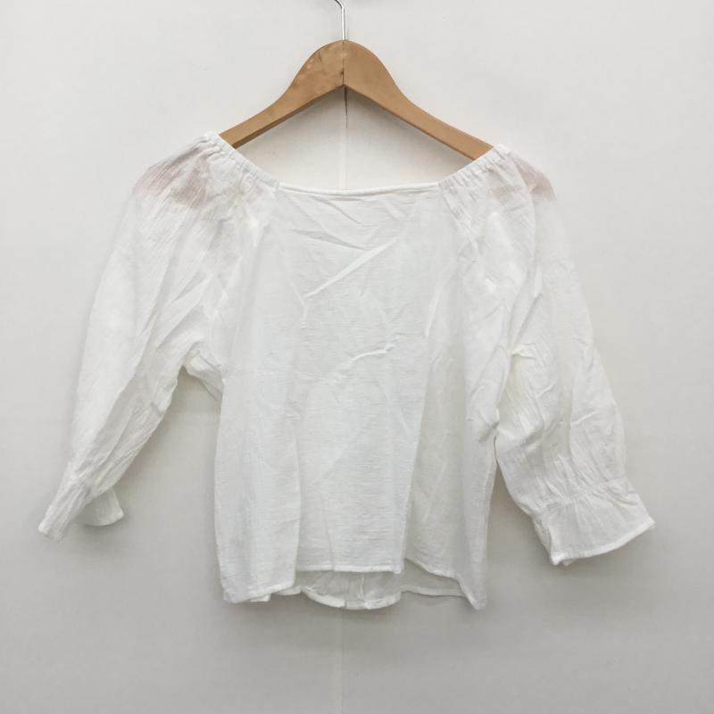 ローリーズファーム LOWRYS FARM カットソー 七分袖 FREE 無地 白 / ホワイト /  レディース USED 古着 中古 10073531