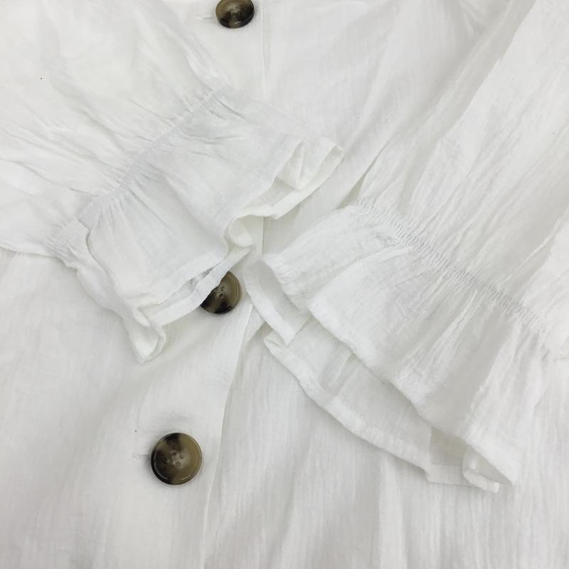 ローリーズファーム LOWRYS FARM カットソー 七分袖 FREE 無地 白 / ホワイト /  レディース USED 古着 中古 10073531