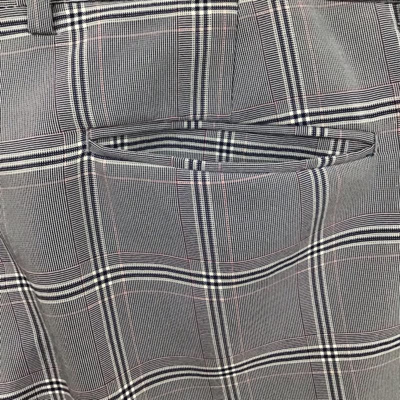 ザラ ZARA パンツ スラックス チェック 白 / ホワイト / X 灰 / グレー / X 桃 / ピンク / X 紺 / ネイビー /  メンズ USED 古着 中古 10073567