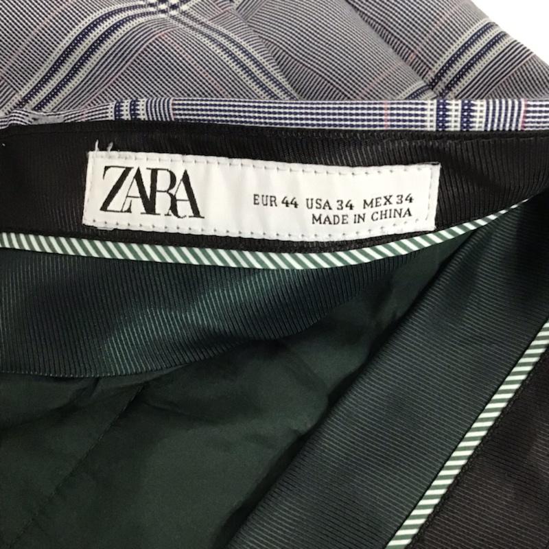 ザラ ZARA パンツ スラックス チェック 白 / ホワイト / X 灰 / グレー / X 桃 / ピンク / X 紺 / ネイビー /  メンズ USED 古着 中古 10073567