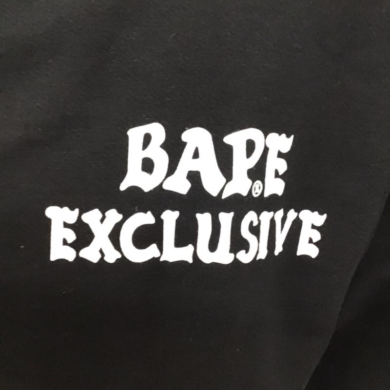 アベイシングエイプ A BATHING APE ジャケット、上着 ジャンパー、ブルゾン ジップアップ スウェット 裏起毛 M ロゴ、文字 黒 / ブラック /  メンズ USED 古着 中古 10073587
