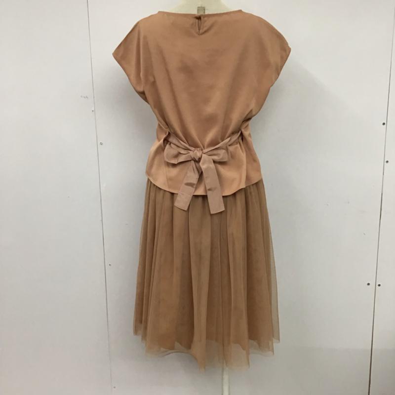 アーバンリサーチ URBAN RESEARCH ワンピース ひざ丈スカート チュールレイヤードOP タグ付き FREE 無地 桃 / ピンク /  レディース USED 古着 中古 10073604