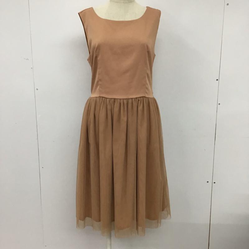 アーバンリサーチ URBAN RESEARCH ワンピース ひざ丈スカート チュールレイヤードOP タグ付き FREE 無地 桃 / ピンク /  レディース USED 古着 中古 10073604
