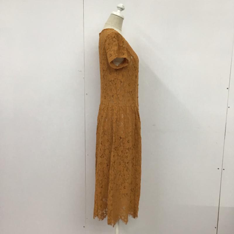 マウジー MOUSSY ワンピース ロングスカート 0109AB30-5850 半袖 FREE レース柄 橙 / オレンジ /  レディース USED 古着 中古 10073618