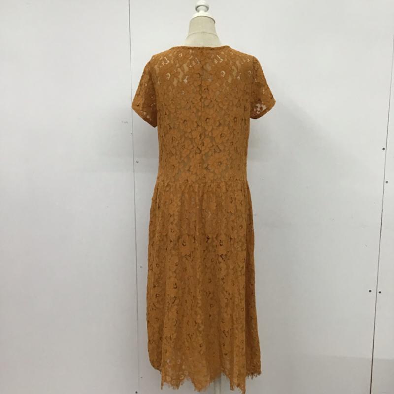 マウジー MOUSSY ワンピース ロングスカート 0109AB30-5850 半袖 FREE レース柄 橙 / オレンジ /  レディース USED 古着 中古 10073618