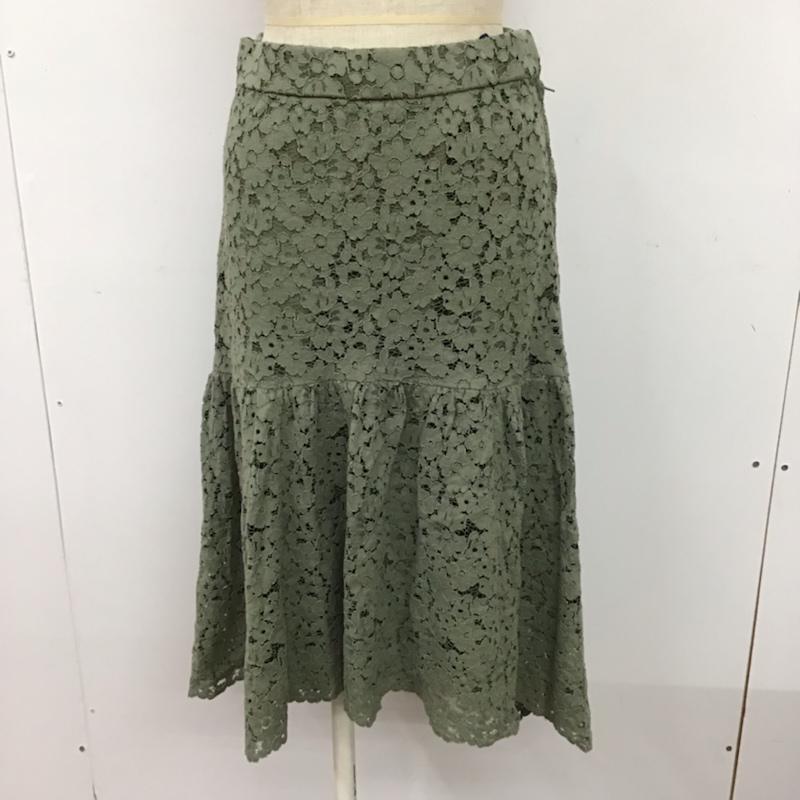 クミキョク KUMIKYOKU スカート ひざ丈スカート 2 無地 薄緑 / ライトグリーン /  レディース USED 古着 中古 10073865
