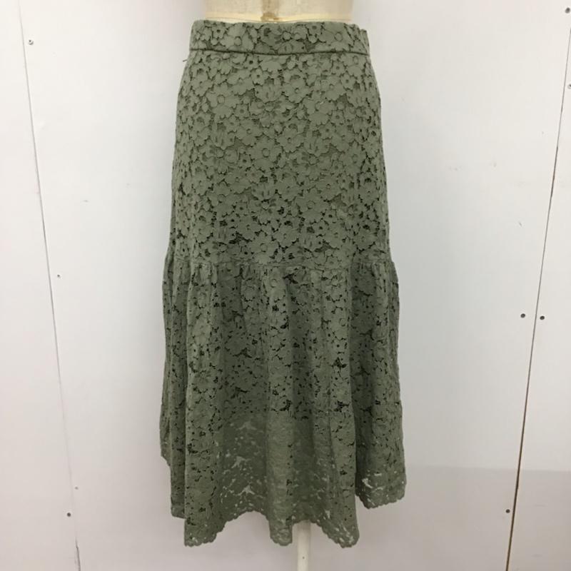 クミキョク KUMIKYOKU スカート ひざ丈スカート 2 無地 薄緑 / ライトグリーン /  レディース USED 古着 中古 10073865