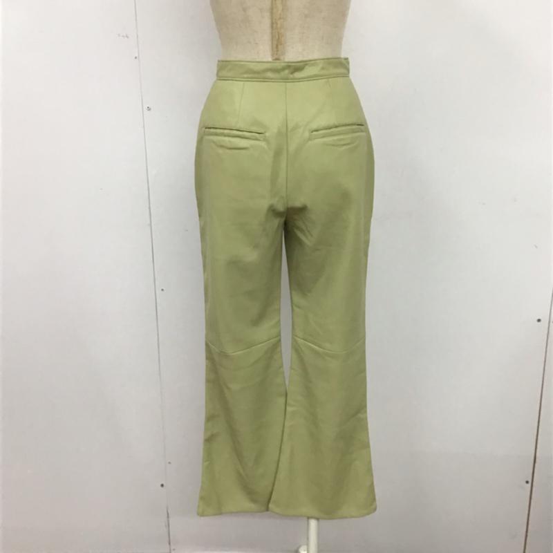 スライ SLY ボトムス ボトムス 030DAM31-2760 SKIN LEATHER トラウザーズ 0 無地 薄緑 / ライトグリーン /  レディース USED 古着 中古 10073909