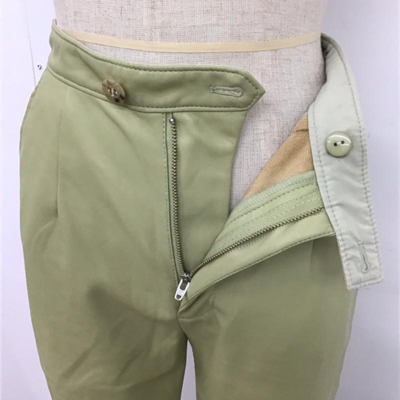 スライ SLY ボトムス ボトムス 030DAM31-2760 SKIN LEATHER トラウザーズ 0 無地 薄緑 / ライトグリーン /  レディース USED 古着 中古 10073909