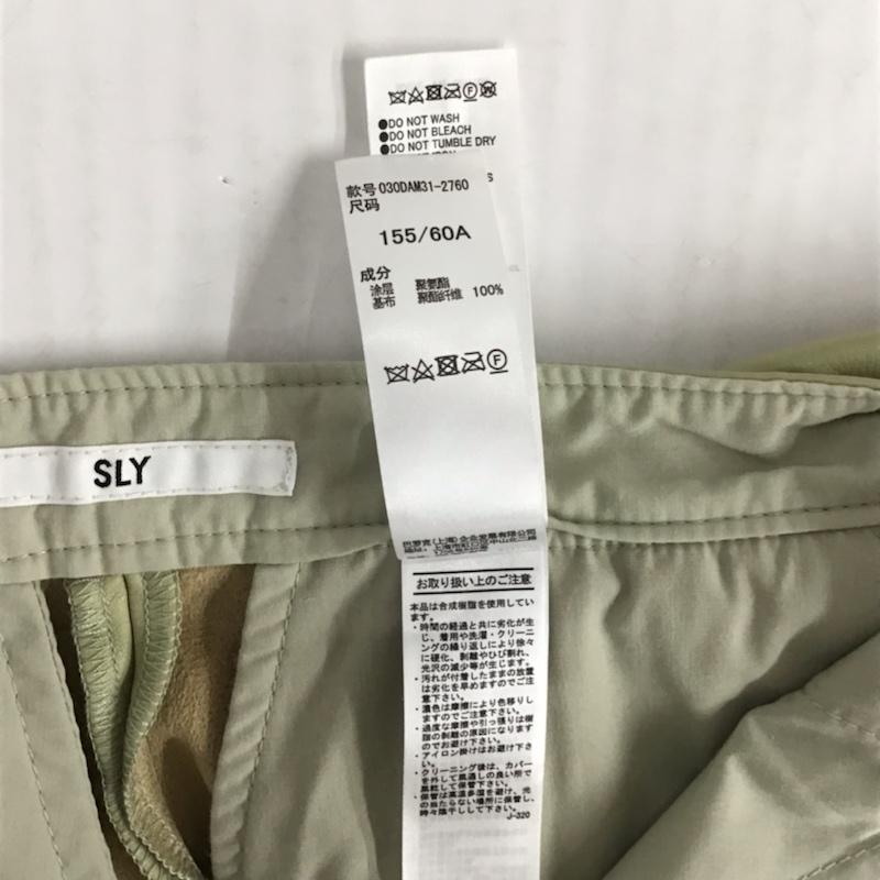 スライ SLY ボトムス ボトムス 030DAM31-2760 SKIN LEATHER トラウザーズ 0 無地 薄緑 / ライトグリーン /  レディース USED 古着 中古 10073909