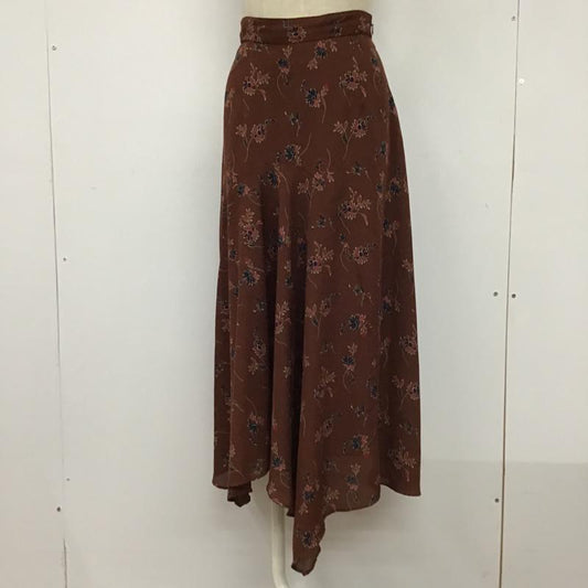 マウジー MOUSSY スカート ロングスカート 010BAV30-6680 FLOWER ASYMMETRY スカート 1 総柄 X 花柄 茶 / ブラウン /  レディース USED 古着 中古 10074119