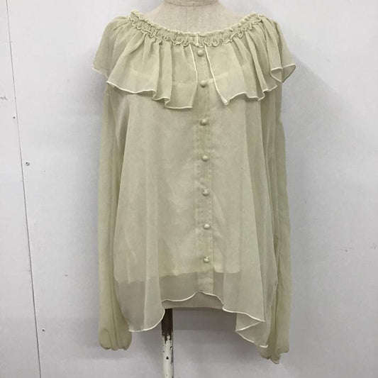 マウジー MOUSSY シャツ、ブラウス 長袖 010CSG30-0960 RUFFLE ブラウス FREE 無地 ベージュ / ベージュ /  レディース USED 古着 中古 10074120