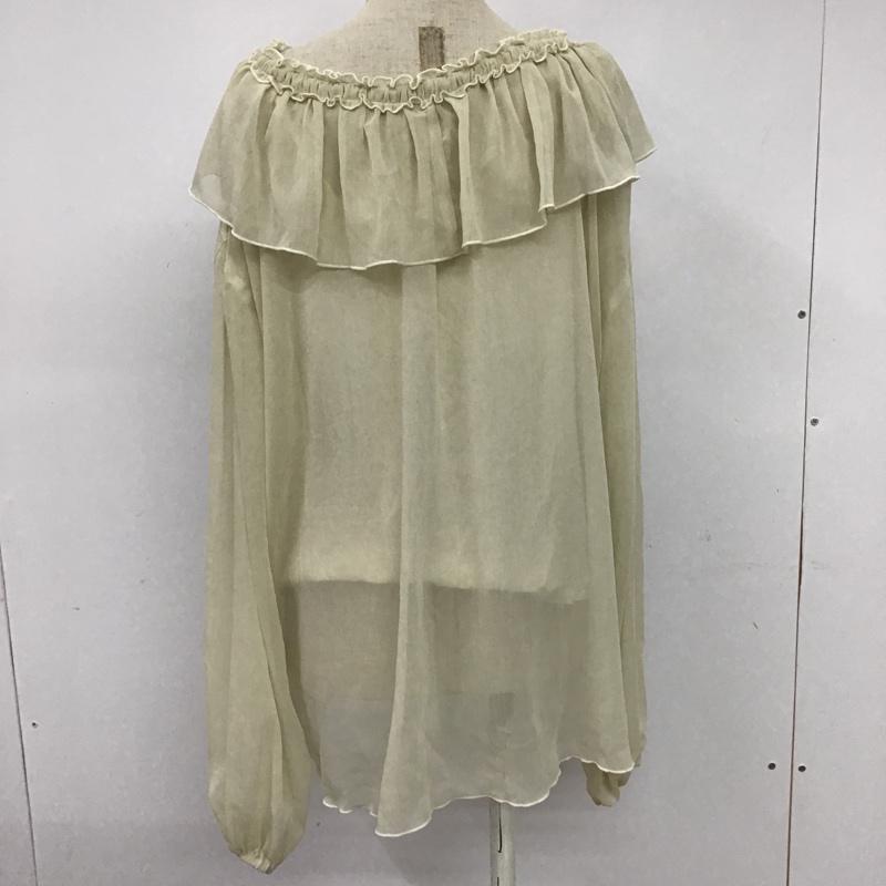 マウジー MOUSSY シャツ、ブラウス 長袖 010CSG30-0960 RUFFLE ブラウス FREE 無地 ベージュ / ベージュ /  レディース USED 古着 中古 10074120