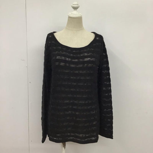 マウジー MOUSSY ニット、セーター 長袖 FREE 無地 黒 / ブラック /  レディース USED 古着 中古 10074172