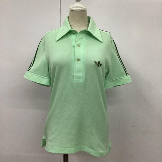アディダス adidas ポロシャツ 半袖 1 無地 薄緑 / ライトグリーン /  レディース USED 古着 中古 10074189