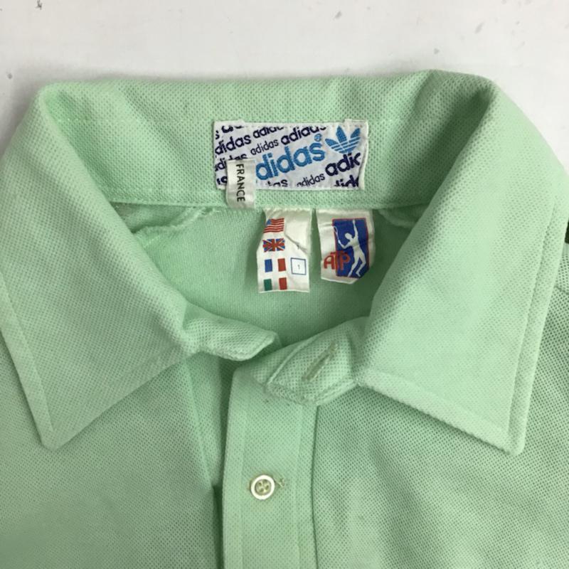 アディダス adidas ポロシャツ 半袖 1 無地 薄緑 / ライトグリーン /  レディース USED 古着 中古 10074189