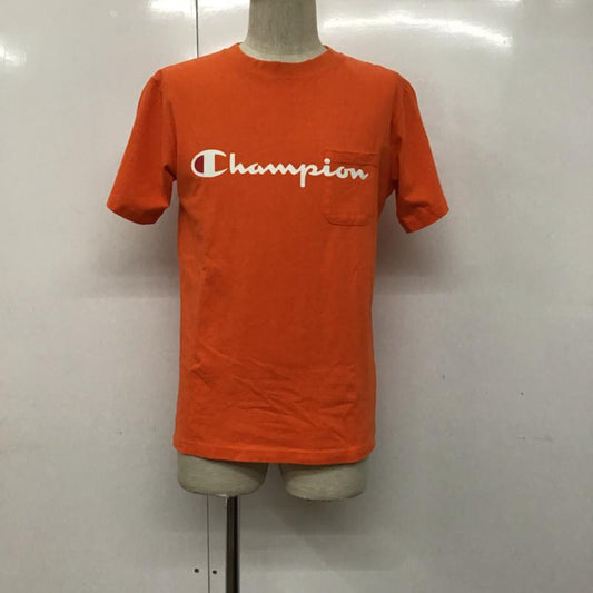 チャンピオン Campion Tシャツ 半袖 M ロゴ、文字 橙 / オレンジ /  メンズ USED 古着 中古 10074198