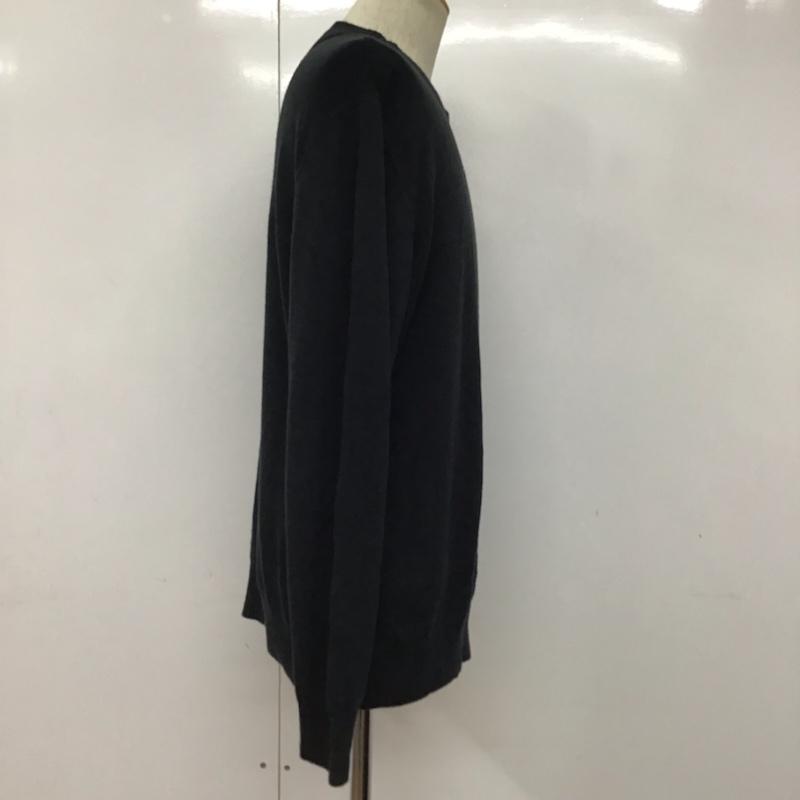 トミーヒルフィガー TOMMY HILFIGER ニット、セーター 長袖 L 無地 紺 / ネイビー /  メンズ USED 古着 中古 10074201