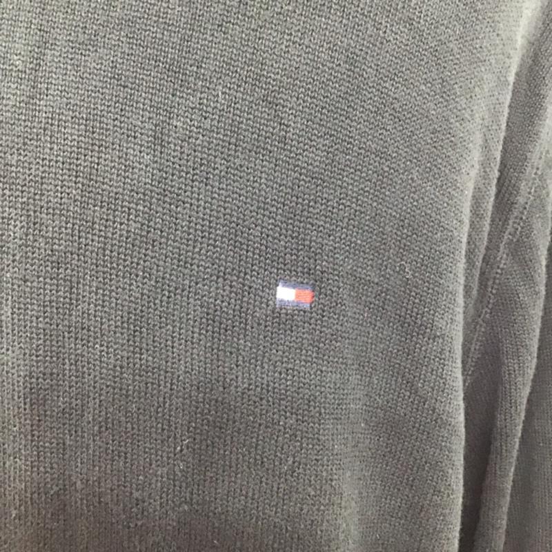 トミーヒルフィガー TOMMY HILFIGER ニット、セーター 長袖 L 無地 紺 / ネイビー /  メンズ USED 古着 中古 10074201