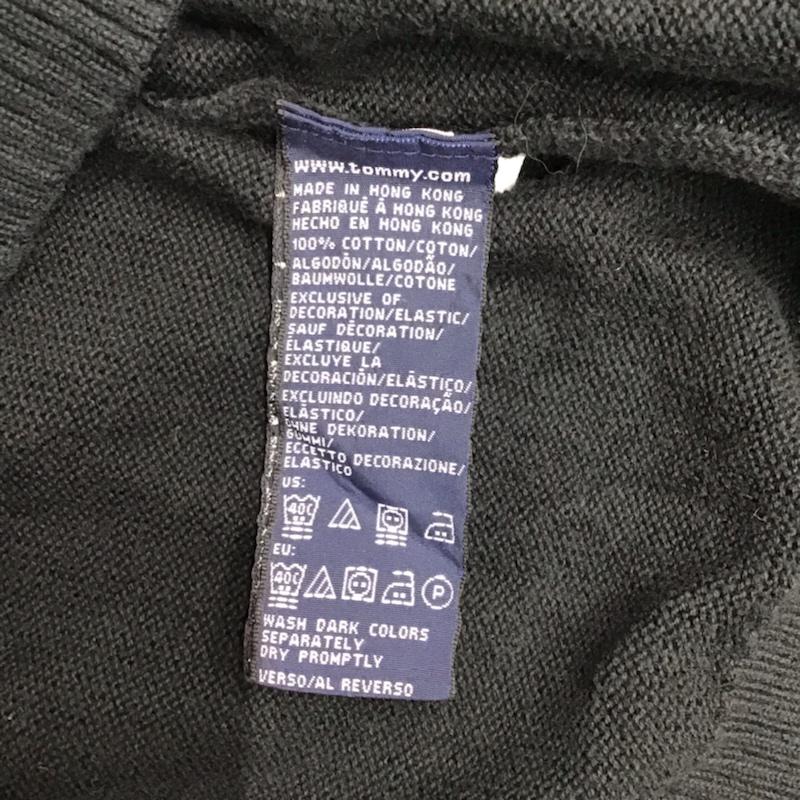 トミーヒルフィガー TOMMY HILFIGER ニット、セーター 長袖 L 無地 紺 / ネイビー /  メンズ USED 古着 中古 10074201