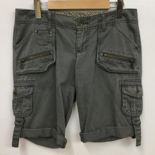 バーバリーブルーレーベル BURBERRY BLUE LABEL パンツ ショートパンツ 38 無地 チャコールグレー / チャコールグレー /  レディース USED 古着 中古 10074215