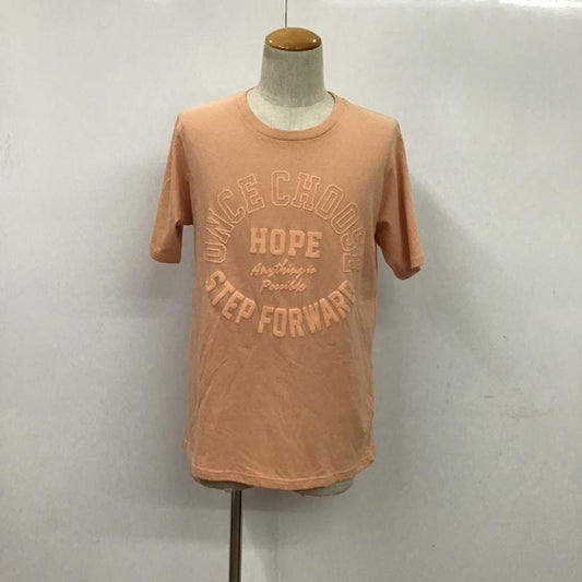 ナノユニバース nano・universe Tシャツ 半袖 タグ付 発泡プリントTシャツ L 無地 橙 / オレンジ /  メンズ USED 古着 中古 10074269