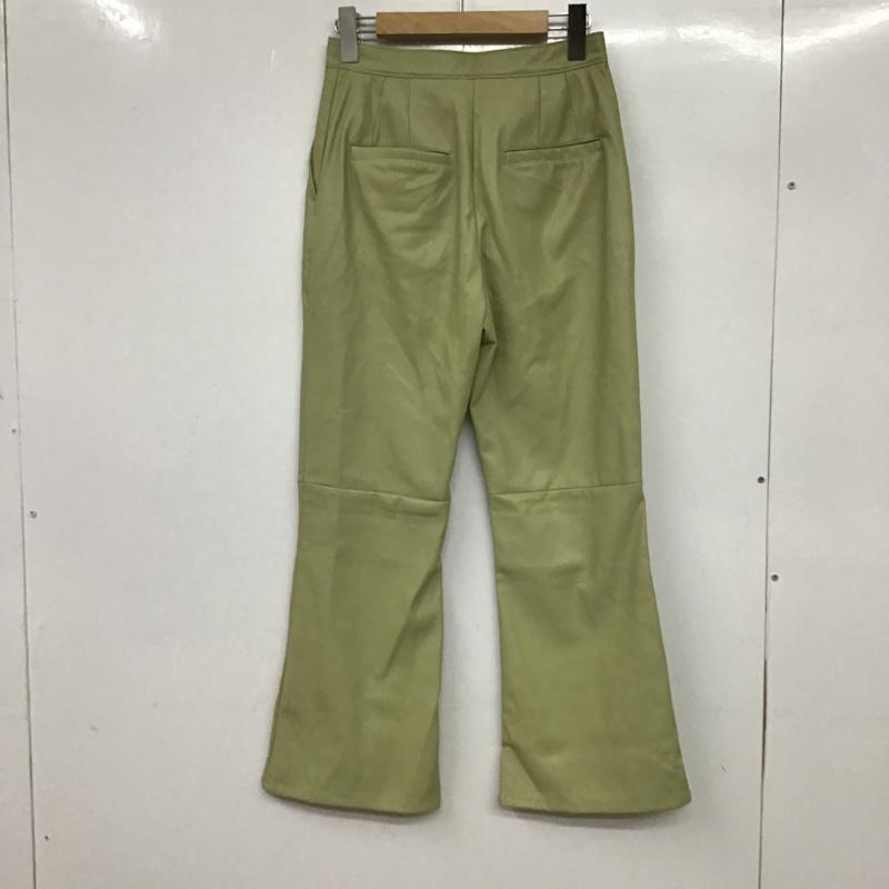 スライ SLY ボトムス ボトムス 030DAM31-2760 フレア SKIN LEATHER トラウザーズ 1 無地 薄緑 / ライトグリーン /  レディース USED 古着 中古 10074333