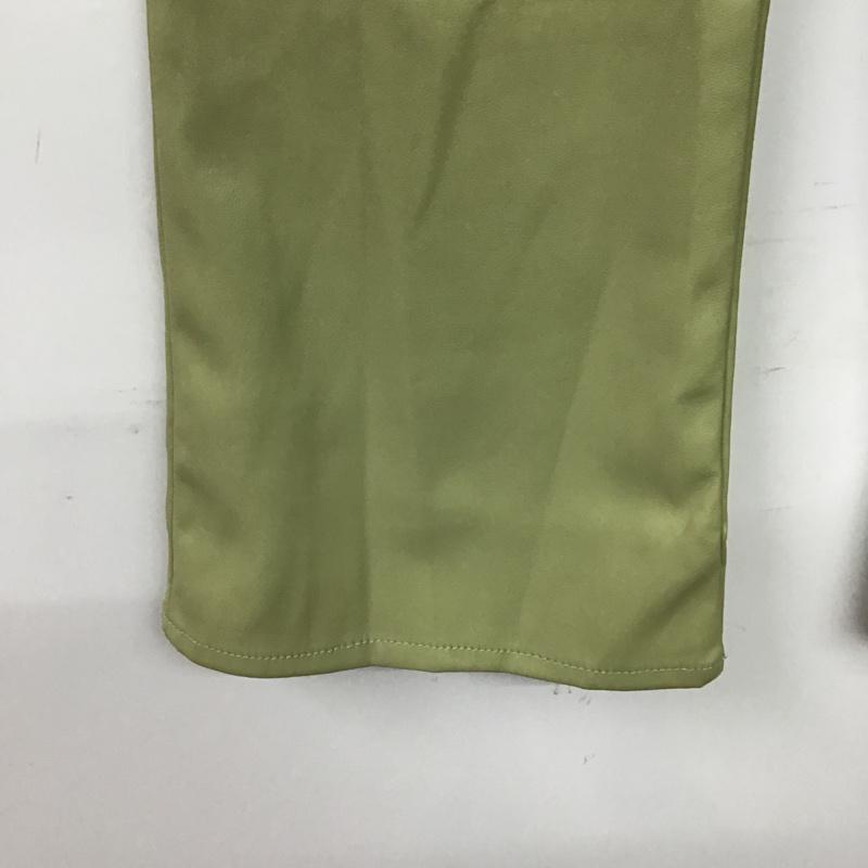 スライ SLY ボトムス ボトムス 030DAM31-2760 フレア SKIN LEATHER トラウザーズ 1 無地 薄緑 / ライトグリーン /  レディース USED 古着 中古 10074333