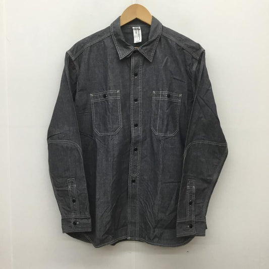 キャブクロージング CABCLOTHING シャツ、ブラウス 長袖 XL 無地 ダークグレー / ダークグレー /  メンズ USED 古着 中古 10074358
