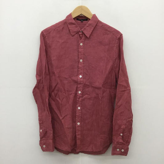 セオリー theory シャツ、ブラウス 長袖 36 無地 桃 / ピンク /  メンズ USED 古着 中古 10074372