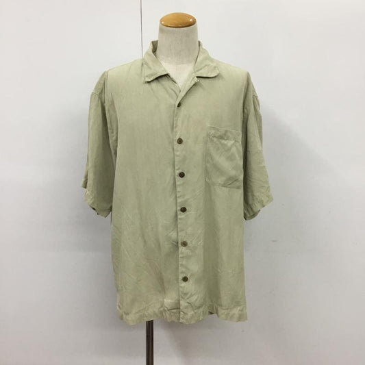 トミーバハマ Tommy Bahama シャツ、ブラウス 半袖 L 無地 ベージュ / ベージュ /  メンズ USED 古着 中古 10074482