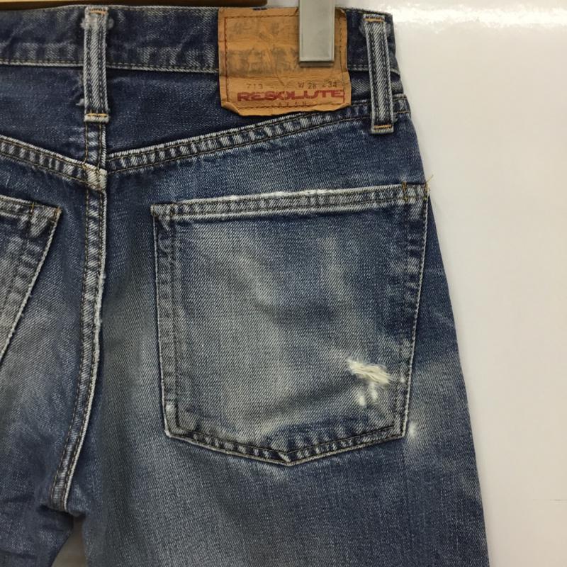 リゾルト RESOLUTE パンツ デニム、ジーンズ 28インチ 無地 インディゴ / インディゴ /  メンズ USED 古着 中古 10074490