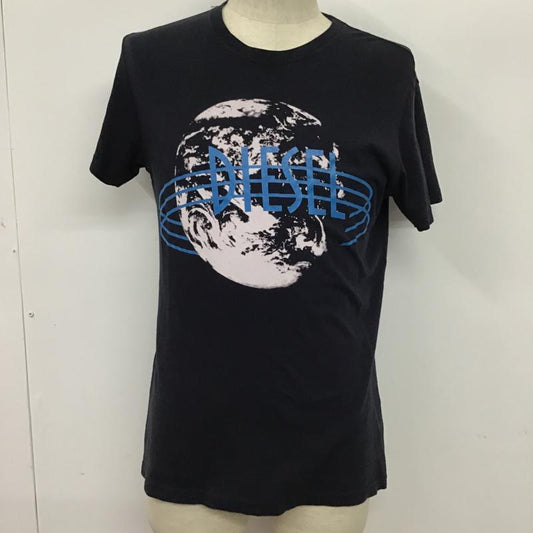 ディーゼル DIESEL Tシャツ 半袖 M プリント 紺 / ネイビー /  メンズ USED 古着 中古 10074548