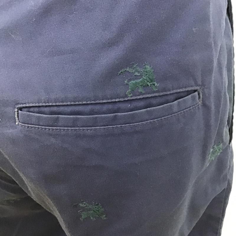 サスクワァッチファブリックス SASQUATCHfabrix. パンツ スラックス M 刺繍 紺 / ネイビー /  メンズ USED 古着 中古 10074732